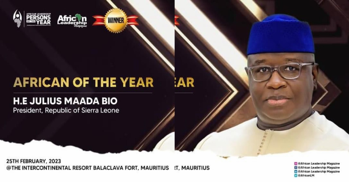 President Bio Receives New Award in Mauritius