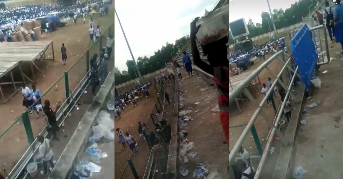 Bo Mini Stadium Collapsed During President Bio’s Sanitary Pad Distribution