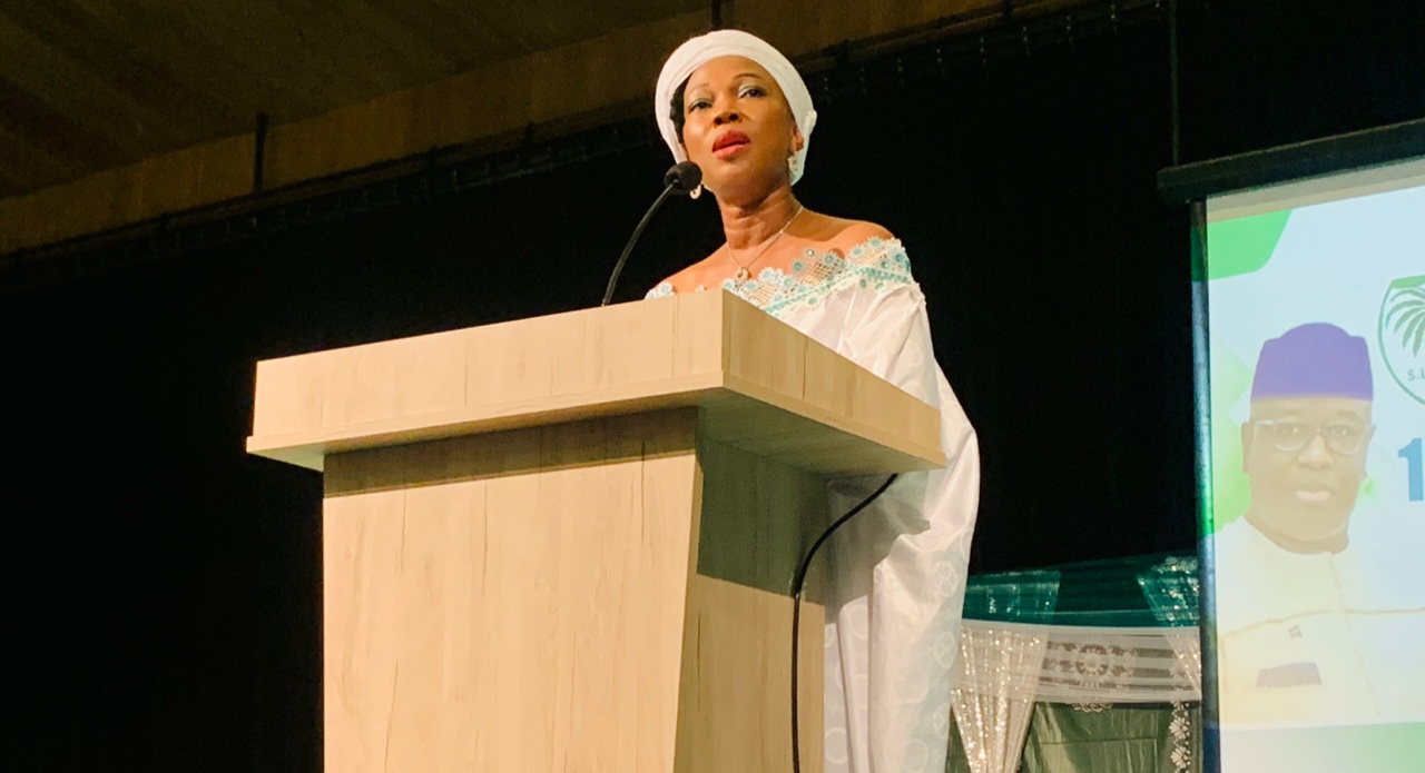 First Lady Fatima Bio Addresses SLPP Members at The 13th National Delegates Conference