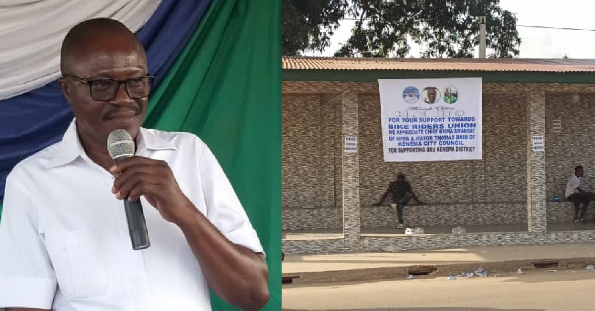 Kenema City Mayor Commissions Passenger Shelter