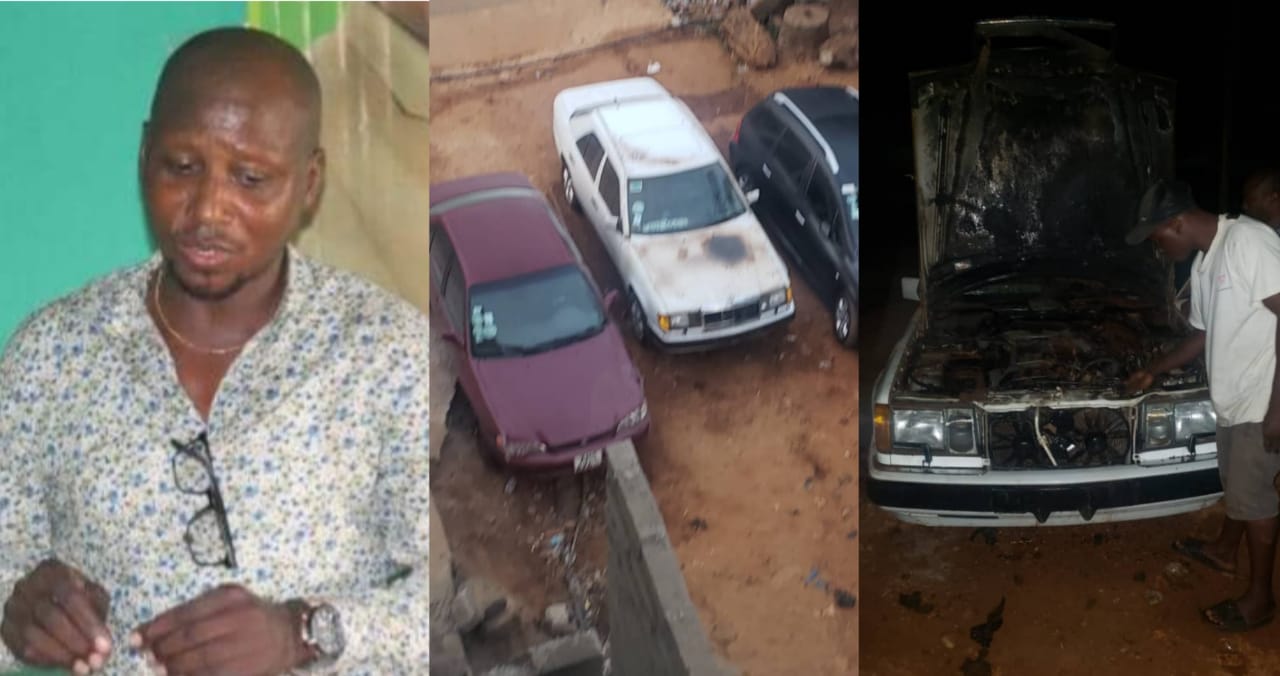 SLPP’s Politician Car Set on Fire in Freetown