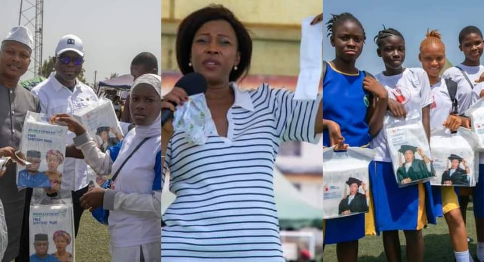 First Lady Distributes 8000 Pads in Makeni And Magburaka