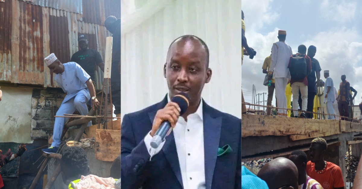 Gento Visits Bridge He Constructed at KrooBay