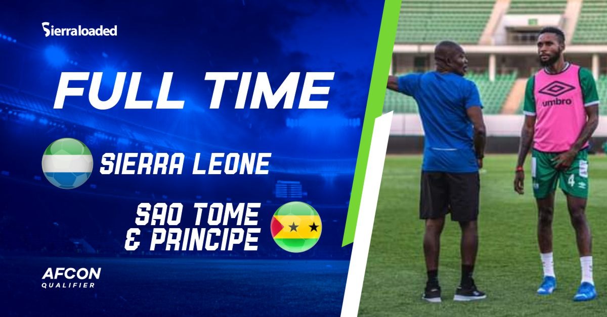 Leone Stars Ends AFCON Qualifiers With Sao Tome in A Draw