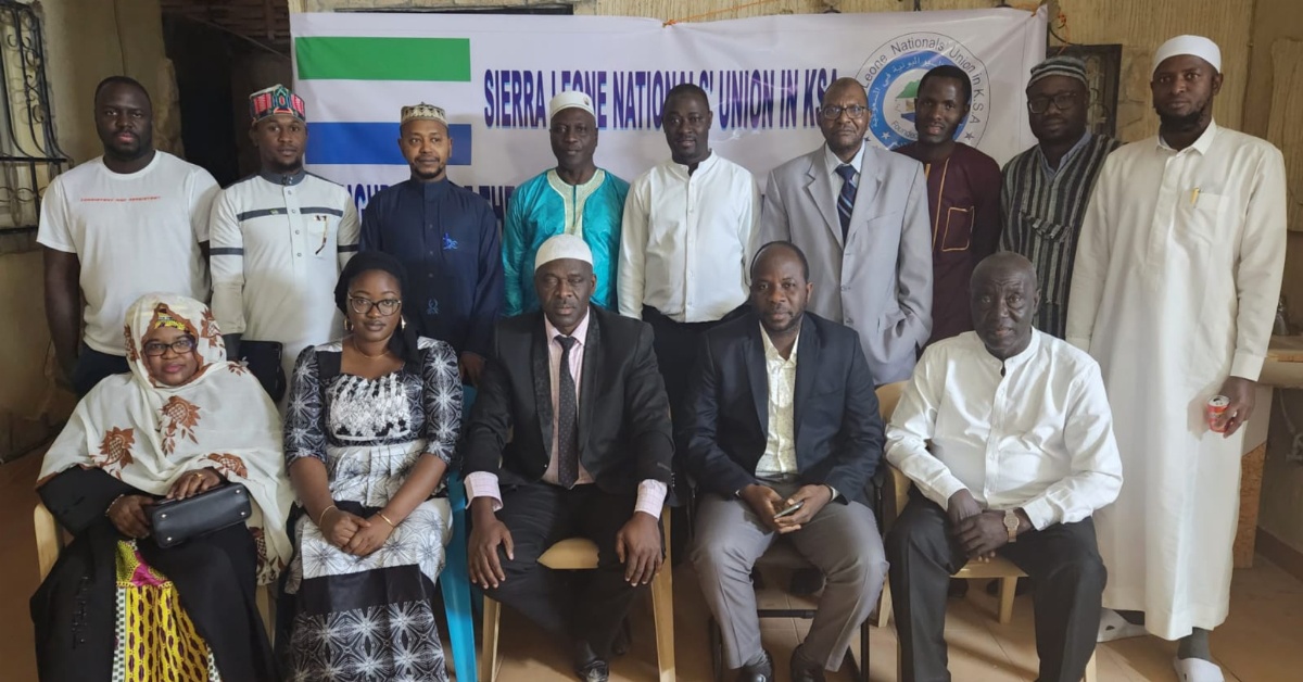 Sierra Leone National Union in Saudi Arabia Inaugurates 7th President