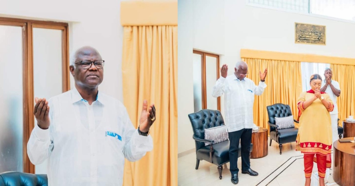 Former President Koroma And Rev. Natasha Pray For Peace