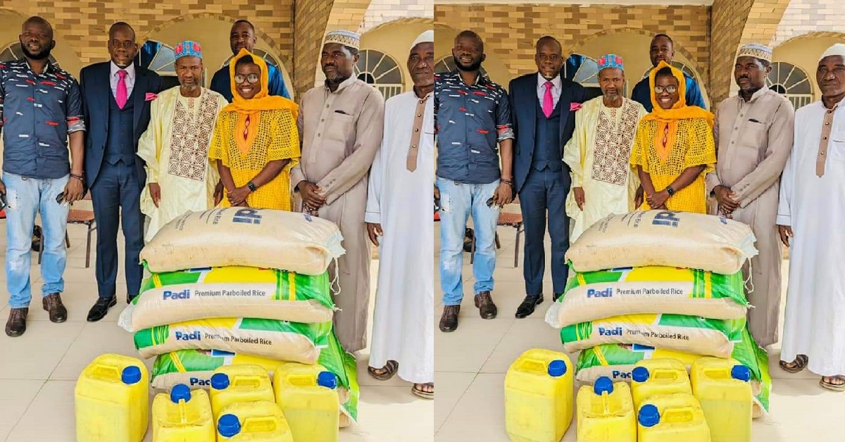 Yvonne Aki-Sawyerr Donates to Muslims in Freetown