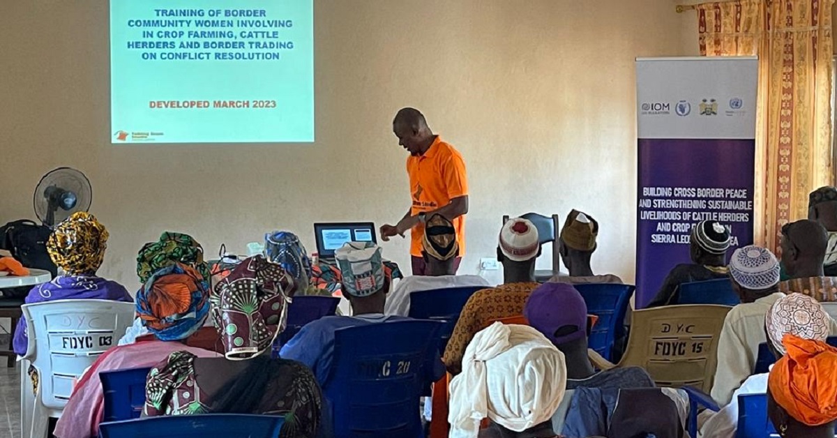 IOM Team Trains Falaba District Border Community Women’s Groups And Youths