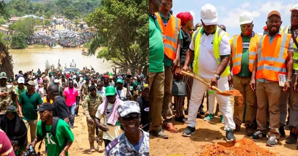 President Bio Turns Sod For The Construction of Gendema Bridge