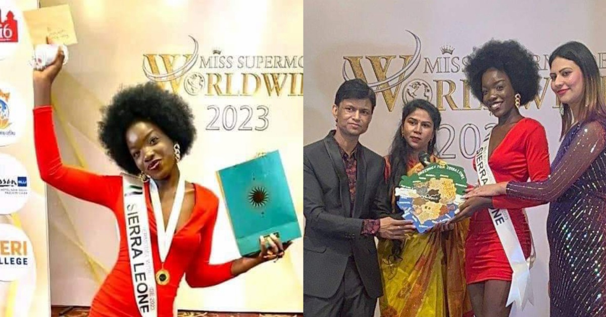 Sierra Leone’s Miss Supermodel Worldwide Representative Officially Receives Her Sash
