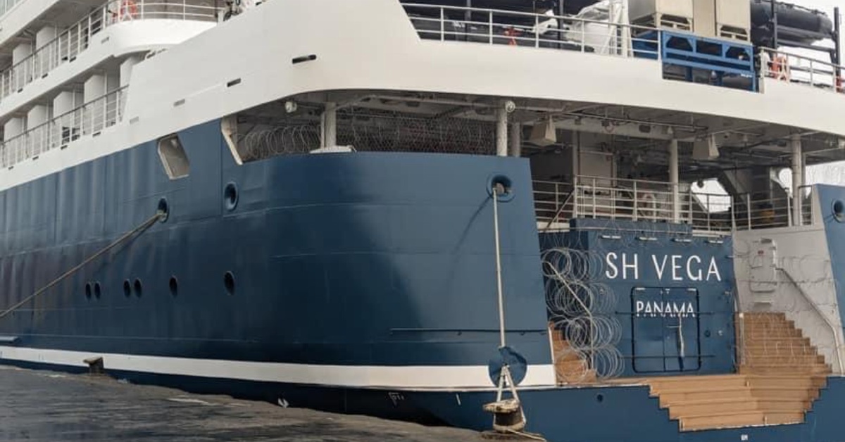 Tourist Ship, SH Vega Docks in Freetown