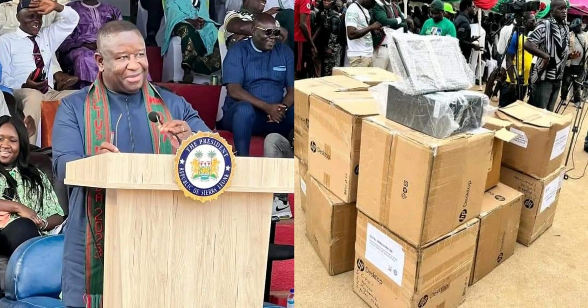 President Bio’s Birthday: Presents 30 Computers and Le 500M to Kenema Govt. Secondary School