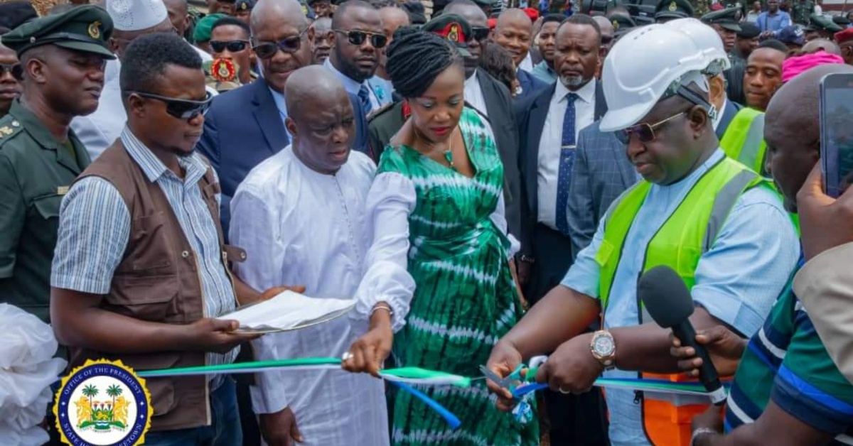 President Bio Turns Sod For The Construction of New University