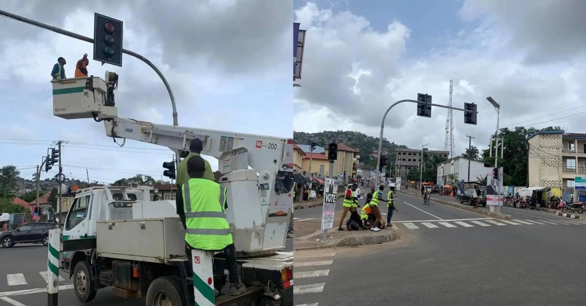 Traffic Light Installation Gathers Pace in Freetown