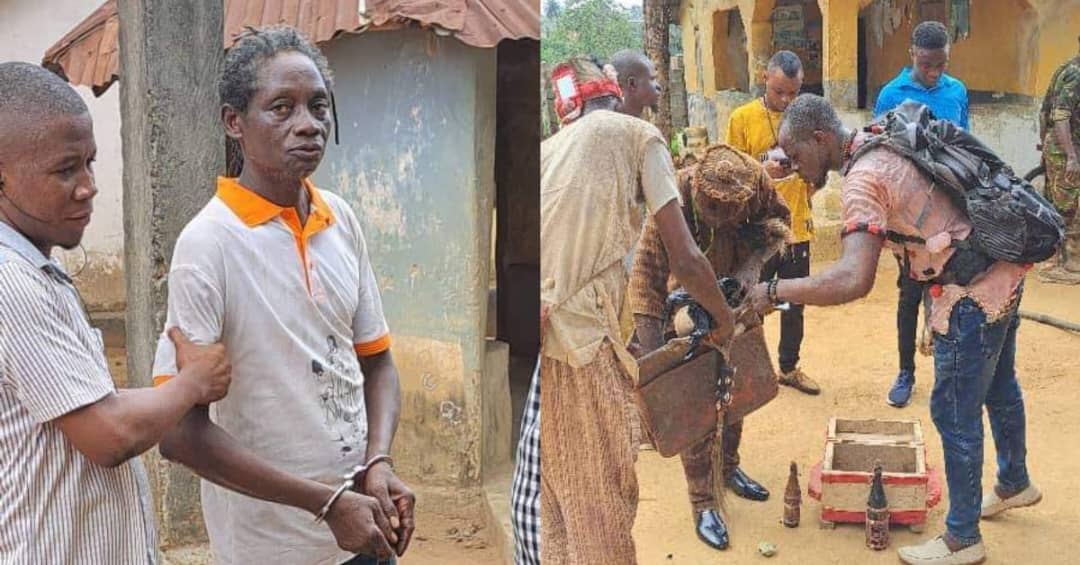Sierra Leone Police Raids Witch Doctor’s Shrine, Unveils Disturbing Items