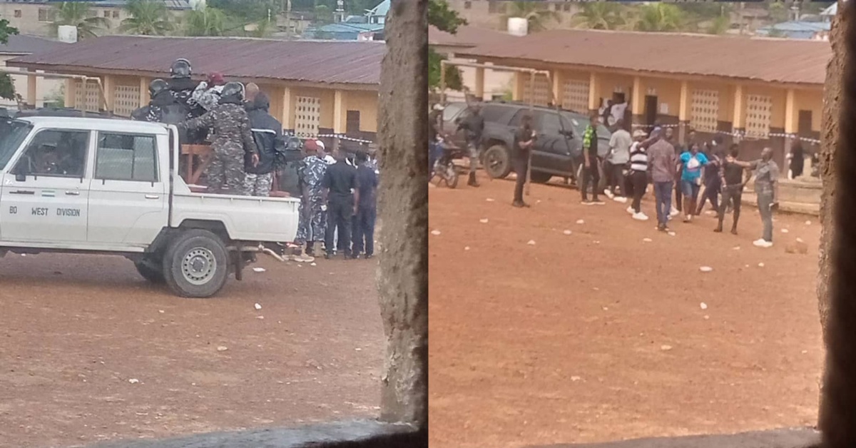 Chaos in Bo as Bike Riders Union Storms Polling Station During Vote Counting