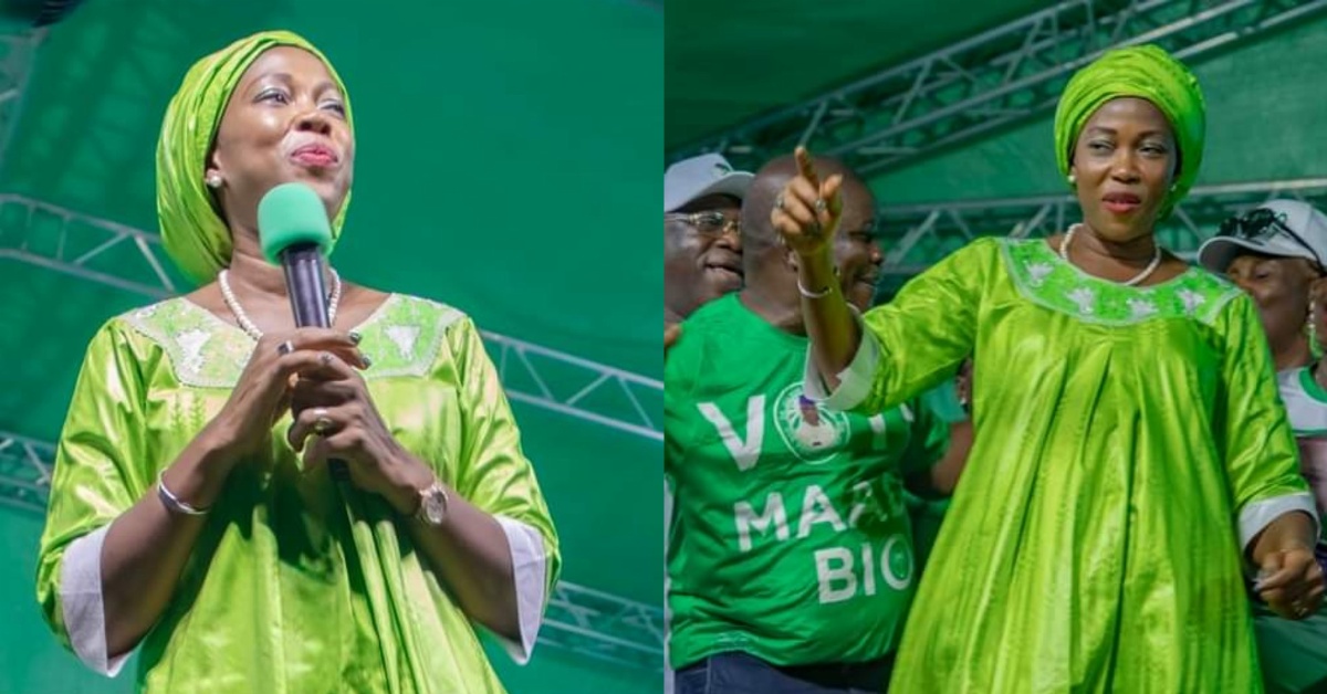 “Remain APC and Vote SLPP” – Fatima Bio Tells Makeni