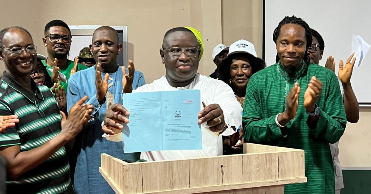 President Bio Signs Progressive Education Act