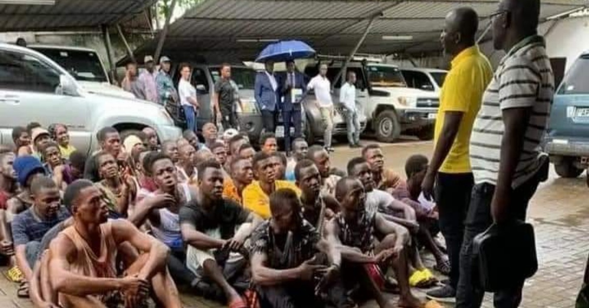 Arrested Protesters Paraded at CID Headquarters Following Unlawful Demonstration