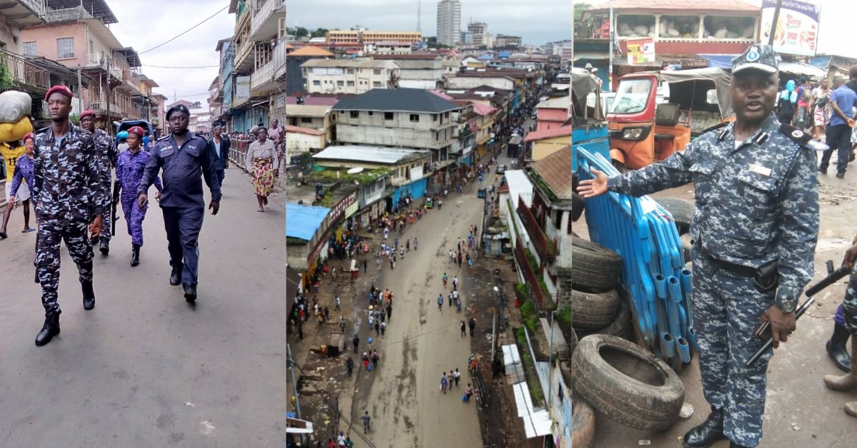 Sierra Leone Police Crack Down on Street Traders at Sani Abacha Street
