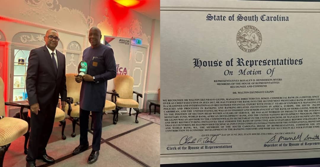 US House Of Representatives Award Rokel MD, Dr. Gilpin With Congressional Commendation