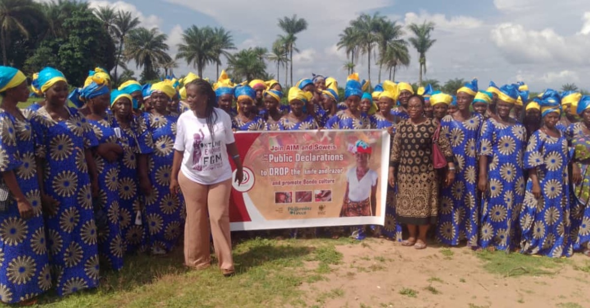 60 Soweis Hand Over Their Bondo-Regalia And Tools to AIM Sierra Leone