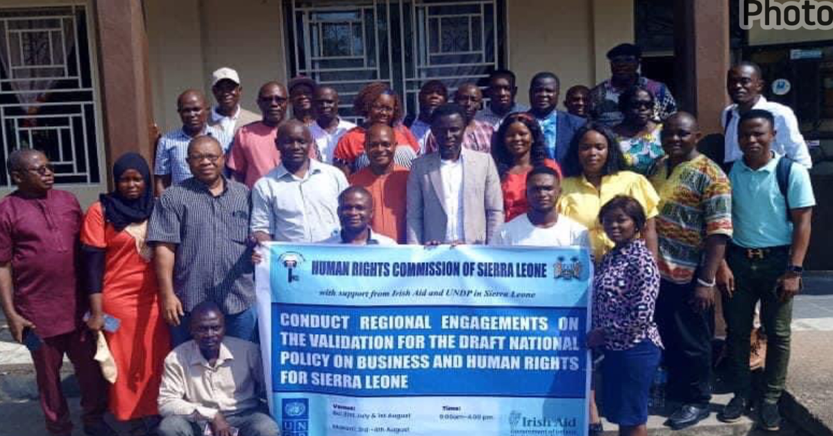 UNDP And Irish Aid Back HRCSL as Complaints Hearing Reaches Boajibu Town in Kenema District
