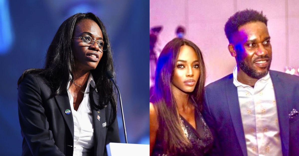 Isha Johansen Celebrates With Jay Jay Okocha