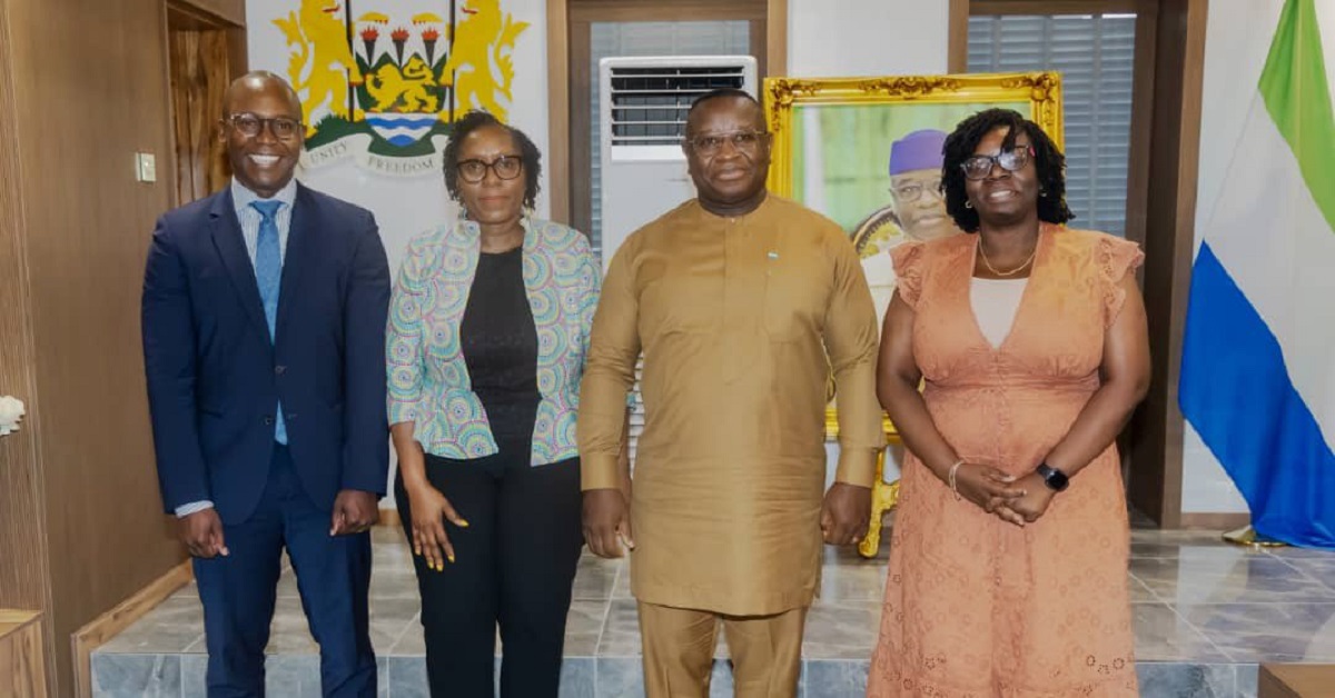 President Bio Meets With Managing Director For The Tony Blair Institute