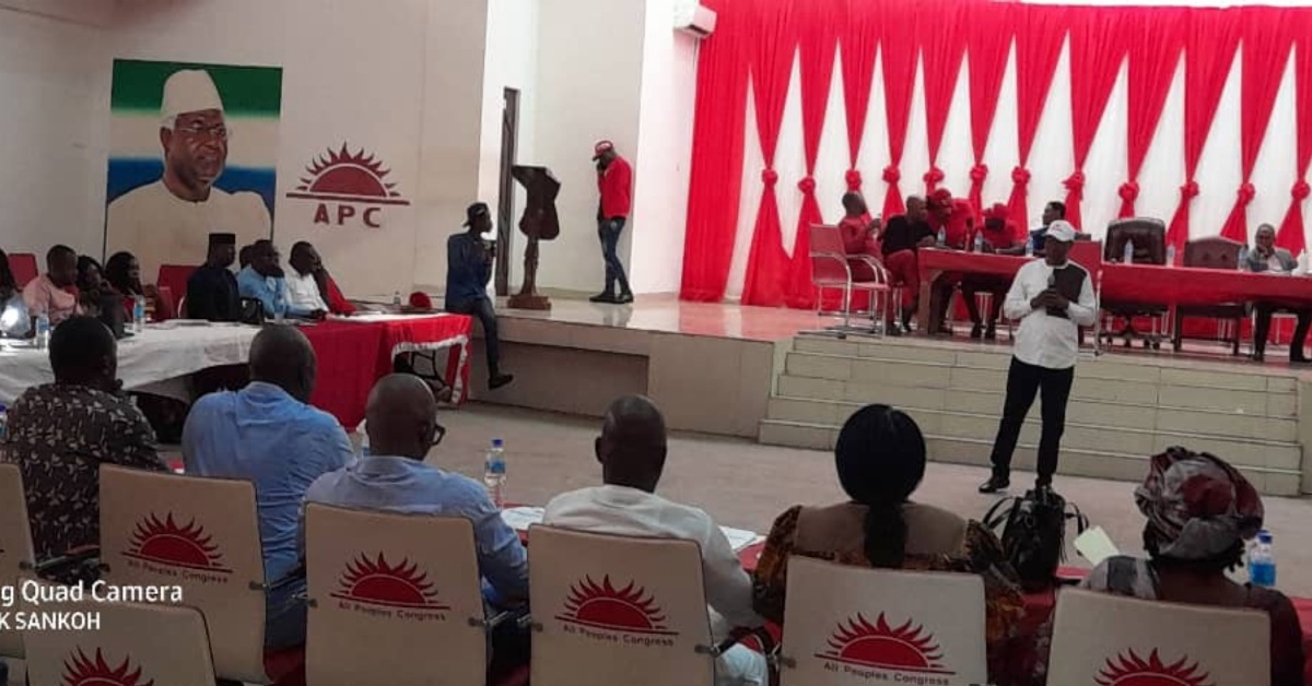Samura Kamara Addresses Elected APC Members of Parliament