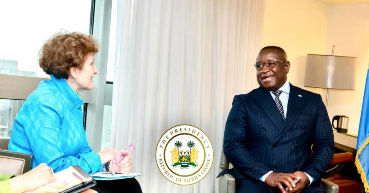 President Bio Holds Discussion With MCC CEO Alice Albright