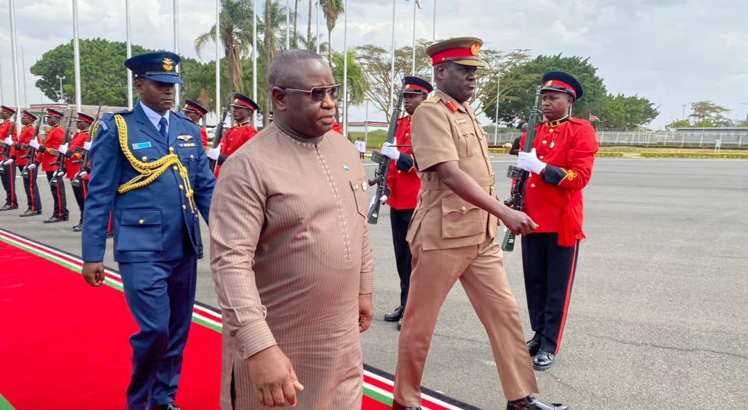 President Bio And First Lady Departs For Freetown After Africa Climate Change Summit in Kenya