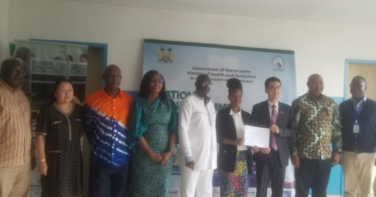 Chinese Embassy in Sierra Leone Donates $20,000 to Ministry of Health