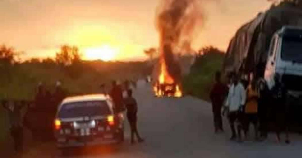 Family of 4 Burnt to Death on Makeni-Freetown Highway