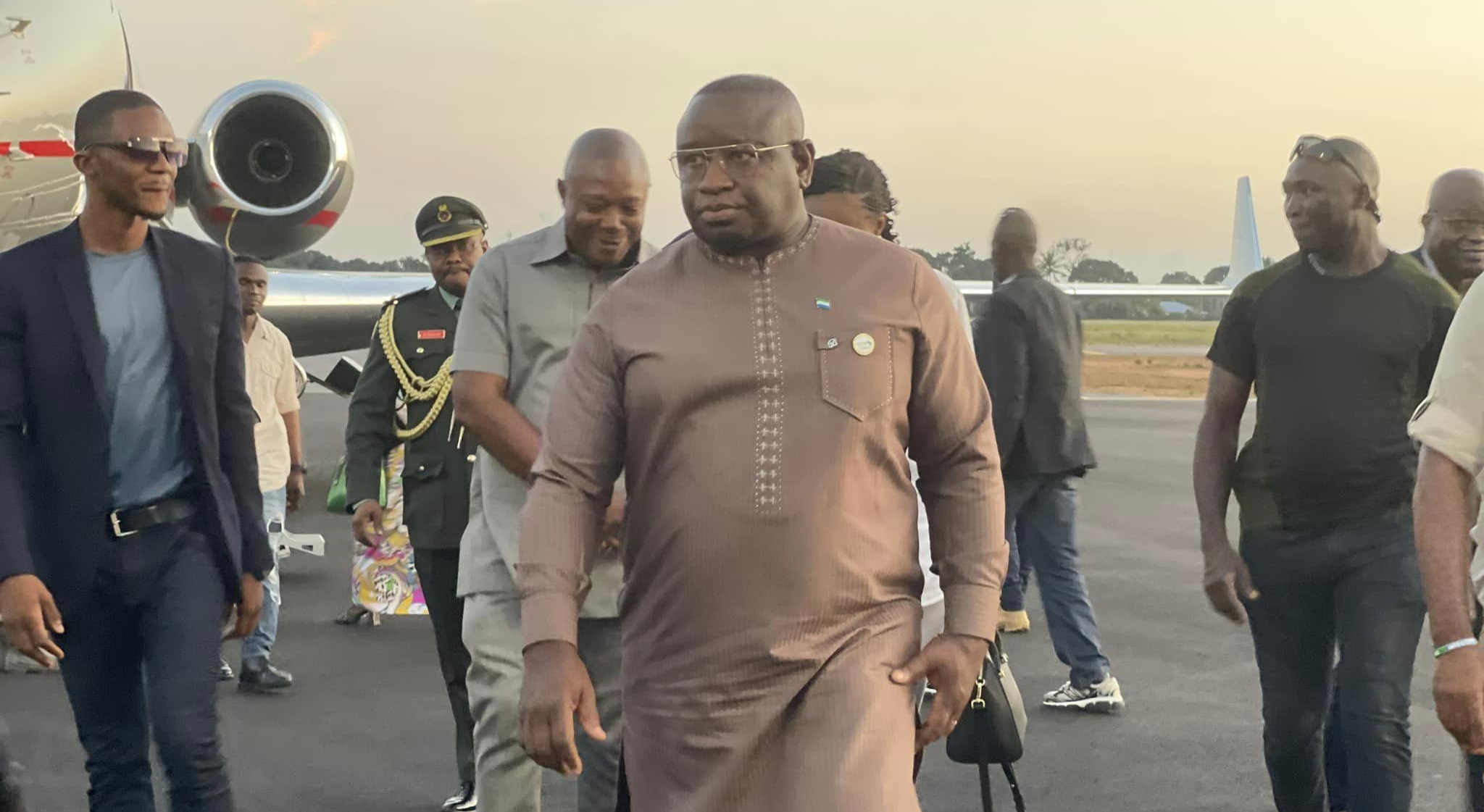 President Bio And Wife Arrive in Sierra Leone From Africa Climate Change Summit