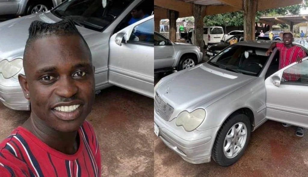 Compound Crooner, Adfega Flaunts New Car on Social Media