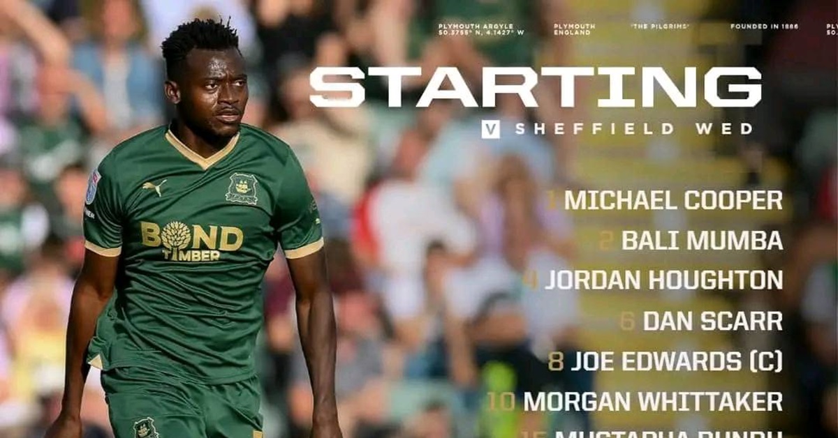Mustapha Bundu Nets First Goal For Plymouth Argyle