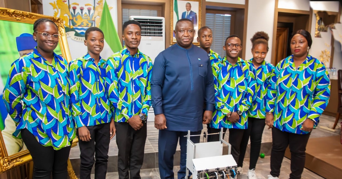 President Bio Engages Sierra Leone Robotics Team Ahead of Robotics Competition in Singapore
