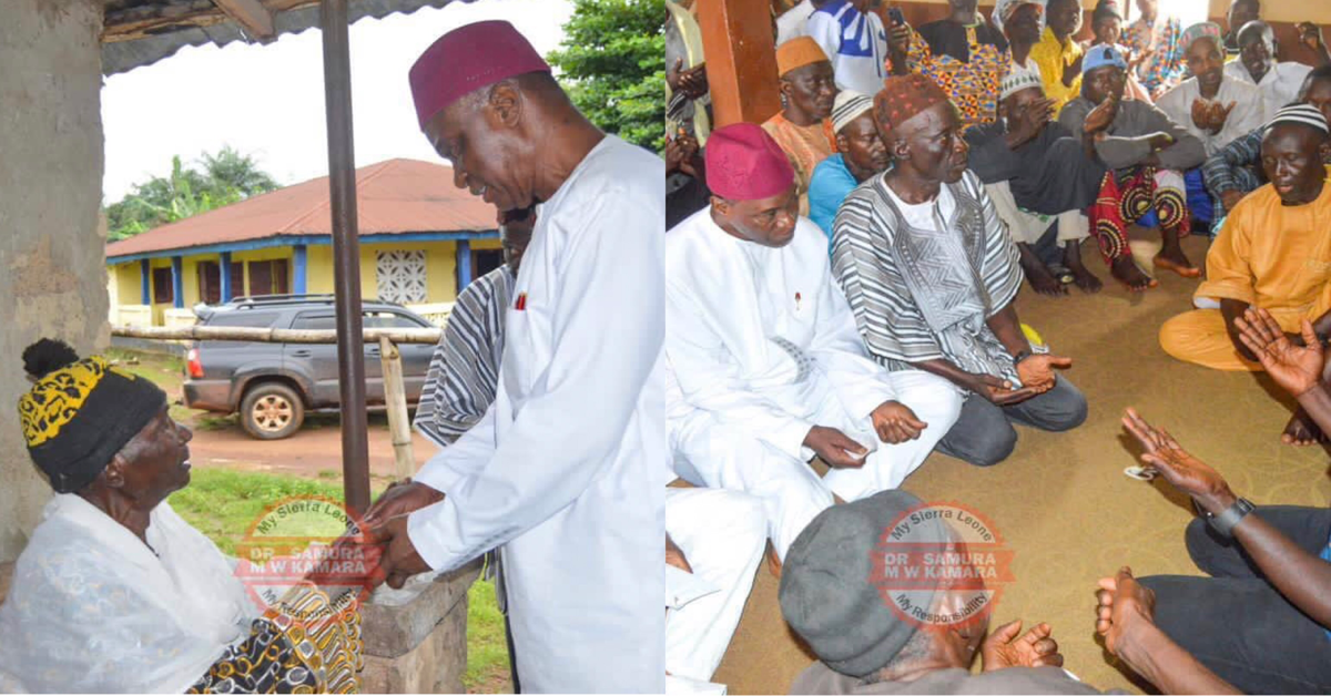 Samura Kamara Attends Prayers at Mahera Village, Pays Homage to Bai Bureh