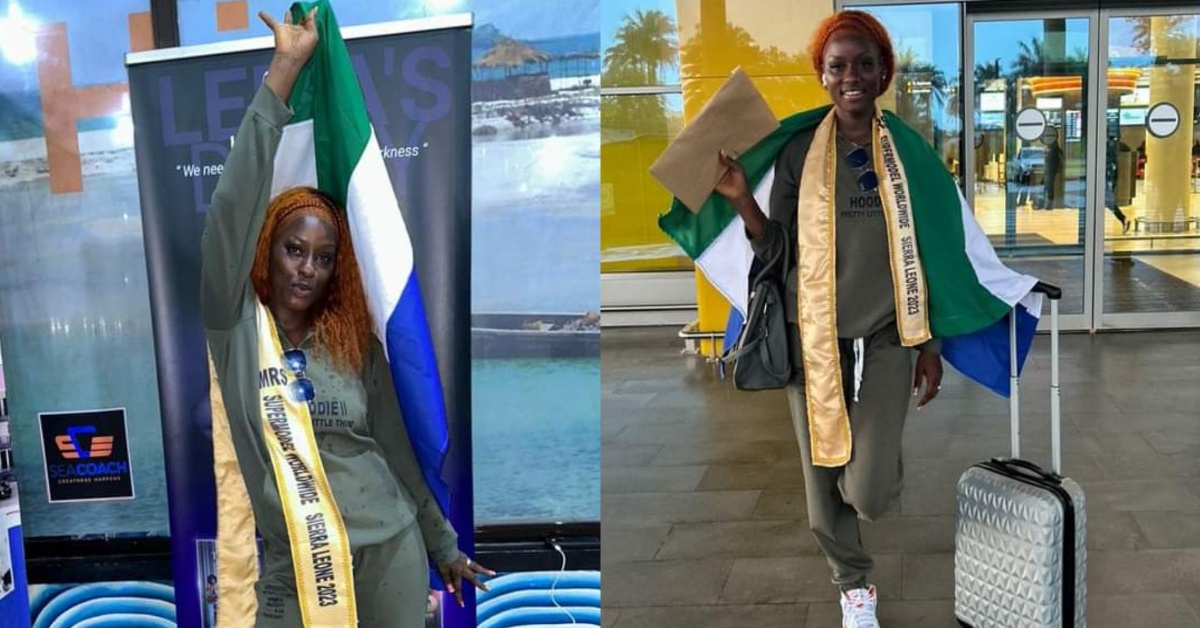 Yabba Mansaray Departs Sierra Leone For Mrs. Supermodel Worldwide in India