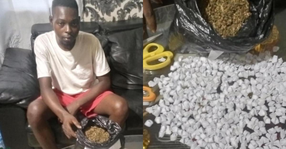 Anti-Drugs Unit in Freetown East Nabs Suspect With 586 Wraps of Suspected Kush