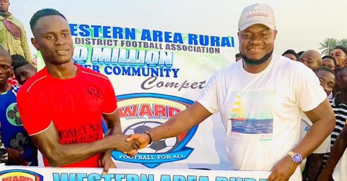 Musa Tombo Awarded Man of The Match in a Local League