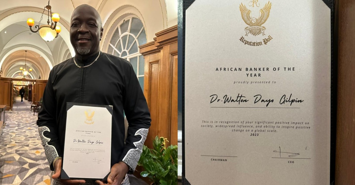 Rokel Bank MD Named African Banker of the Year at the Marriott County Hall in London