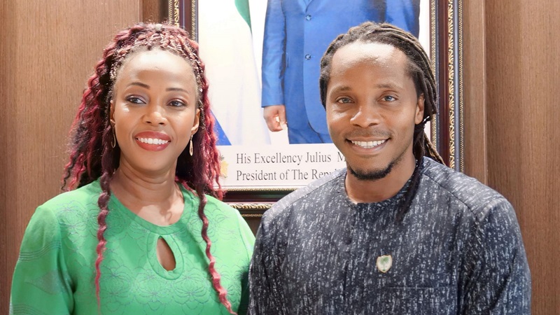Chief Minister Sengeh Pays Courtesy Visit to First Lady Fatima Bio, Discuss Collaboration