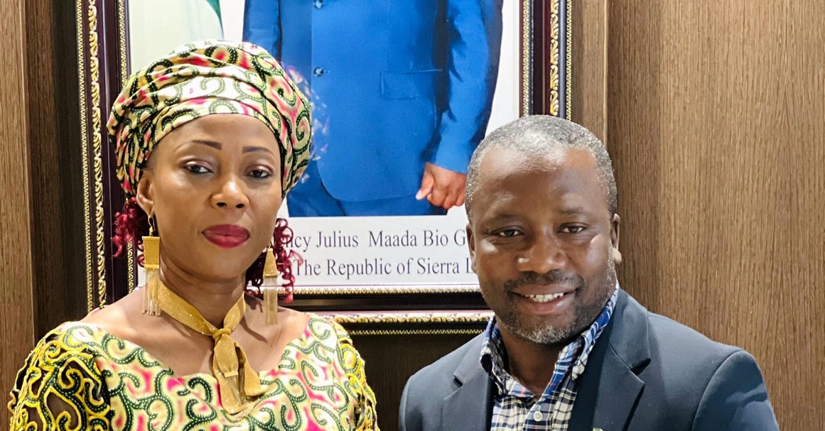 Youths Minister Engages First Lady Fatima Bio on Sustainable Youth Development Initiatives in Sierra Leone