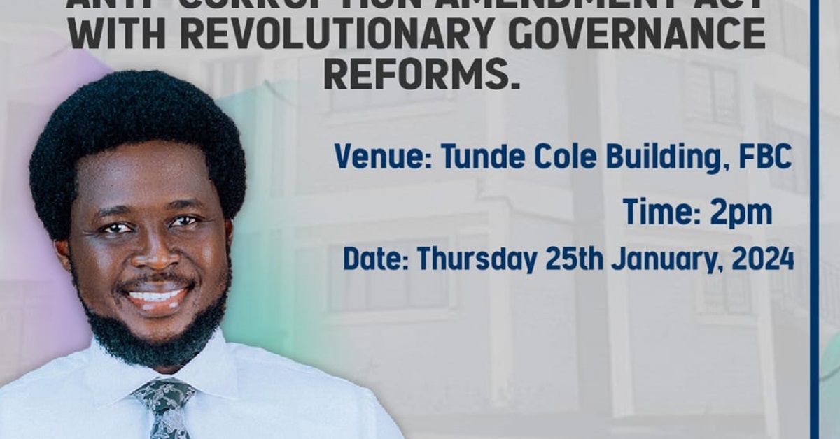 Anti-Corruption Commissioner Francis Ben Kaifala to Deliver Public Lecture at Fourah Bay College