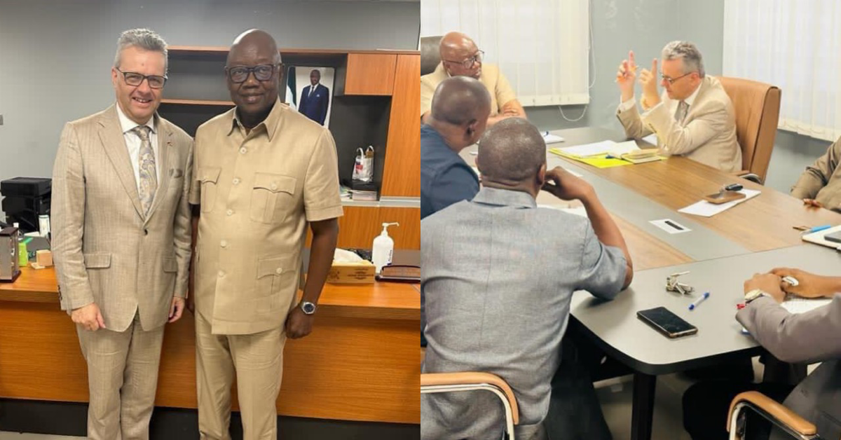 German Ambassador Jens Kraus-Massè  Visits  Electricity House in Freetown