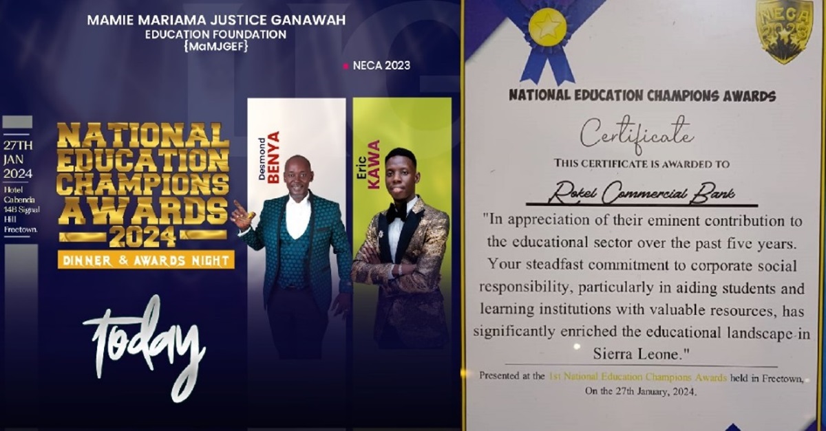 Mariama Justice Ganawa Foundation Honors RCBank With Education Champion Award