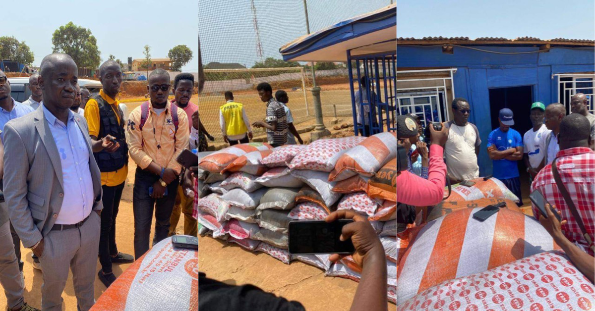 Bo Rangers Chairman Babadi Kamara Donates Artificial Turf Rubber Granules to FC Kallon