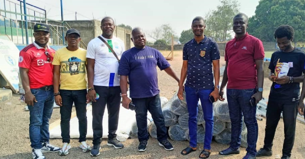 Chairman, Eastern Region Football Association Hands Over Consignments For The Rehabilitation of Koidu City Field